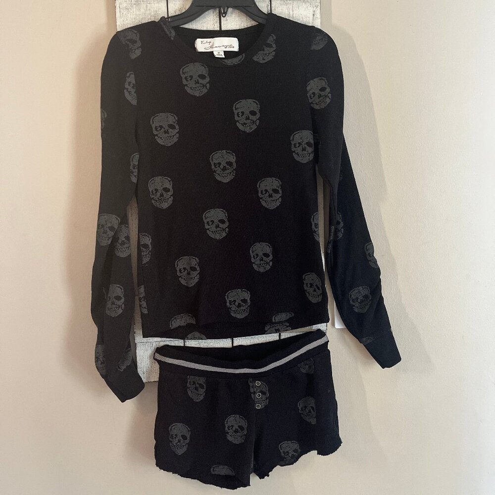 WOMEN'S VINTAGE HAVANA SKULL PJ SET SIZE M